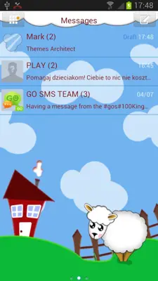 GO SMS Pro Happy Farm Theme android App screenshot 2